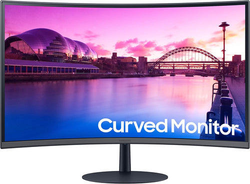27-Inch S39C Series FHD Curved Gaming Monitor, 75Hz, AMD Freesync, Game Mode, Advanced Eye Comfort, Frameless Display, Built in Speakers, Slim Metal Stand, LS27C392EANXGO, 2023, Black