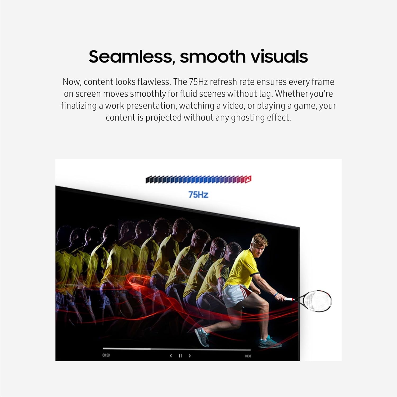 32-Inch Flat Computer Monitor, 75Hz, Borderless Display, AMD Freesync, Game Mode, Advanced Eye Care, HDMI and Displayport, LS32B304NWNXGO, 2024